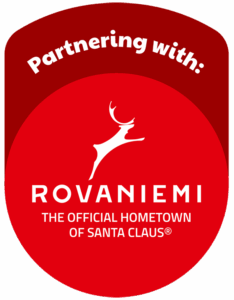 Partnering with Rovaniemi – The official home os Santa Claus -logo.