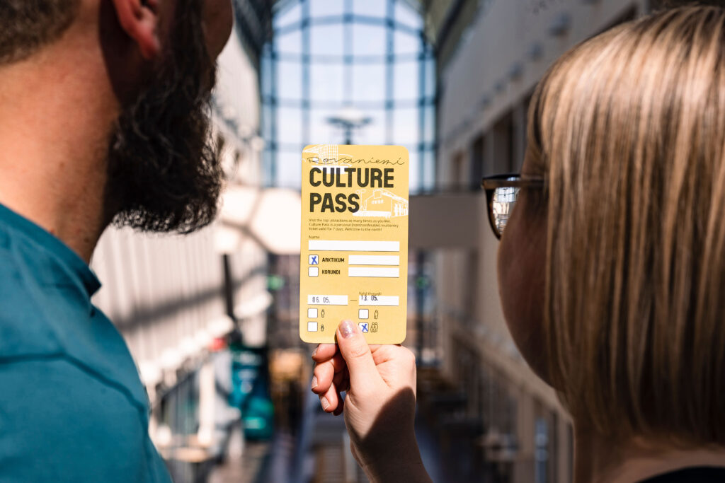 Keltainen Culture Pass -lippu käy Arktikumin lisäksi Korundiin.